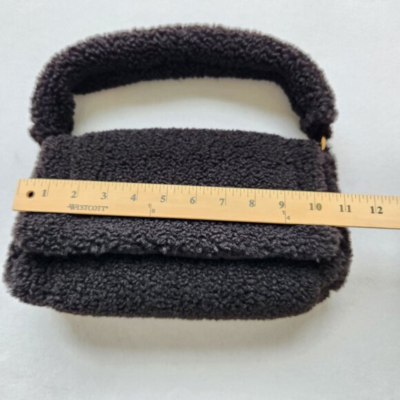 NWT Primark Black Faux Shearling Shoulder Hand Bag Soft Cozy TIk Tok Winter Cute - Picture 8 of 10